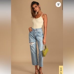 Agolde 90s Crop Distressed Jeans Sz 26